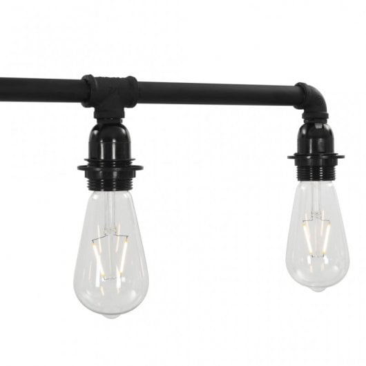 vidaXL Lampada da Soffitto Nera con 5 Lampadine E27