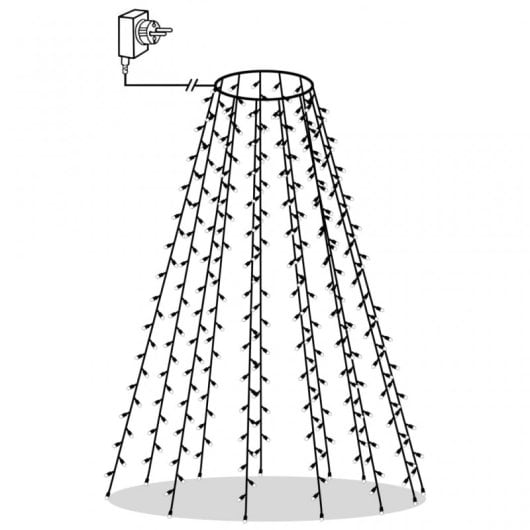 Filet lumineux pour sapin de Noël vidaXL, 150 LED couleurs, 150 cm