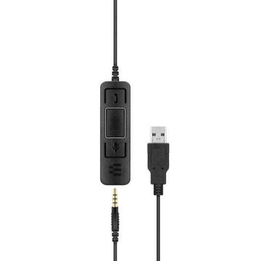 Kopfhörer Sennheiser Impact SC 75 mit Kabel USB-A 3,5 mm für Calls Musik Noise Cancelling Schwarz