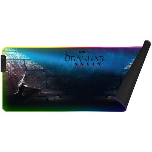 Konix Drakkar Prime Hetland XL Tapis de souris de jeu Multicolore
