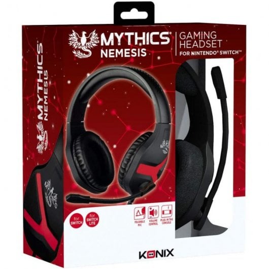 Konix Mythics Nemesis Casque de jeu pour Nintendo Switch Noir