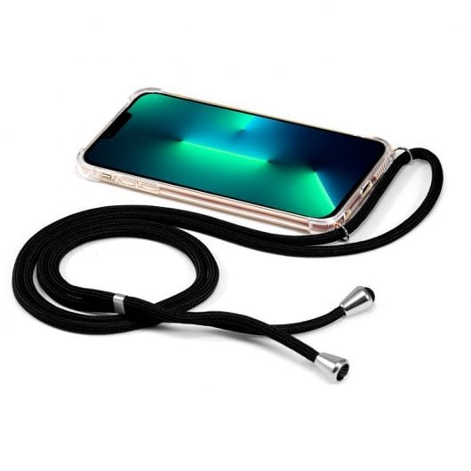 Coole schwarze Kordelhülle für das iPhone 13 Pro