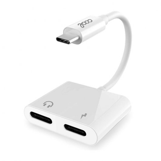 Cool Adaptador Dual USB Tipo-C Auriculares+Carregamento