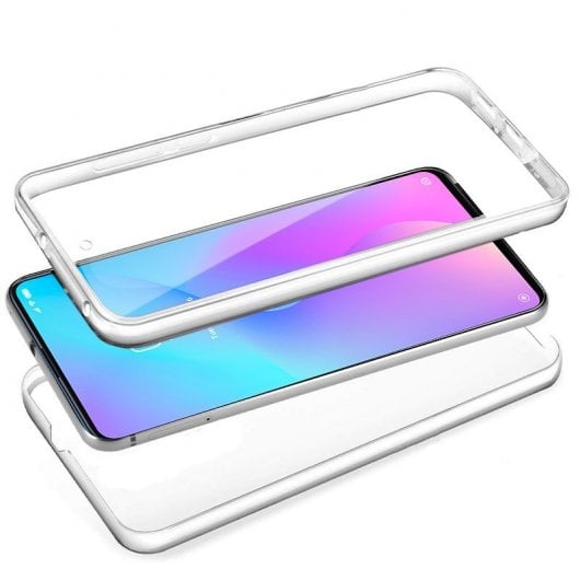 Fantastica custodia in silicone trasparente 3D anteriore + posteriore per Xiaomi Redmi 9T