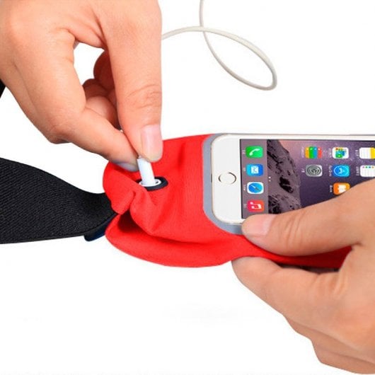 Coole rote Universal-Gürteltasche aus Neopren für 5,5 - 6,7 Zoll Smartphones