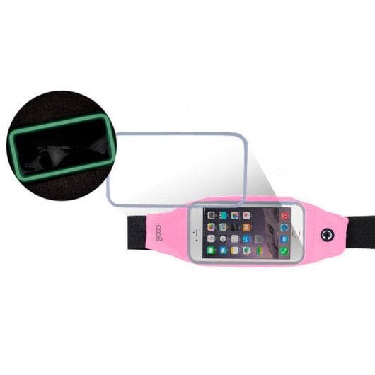 Coole pinke Universal-Gürteltasche aus Neopren für 5,5 - 6,7 Zoll Smartphones