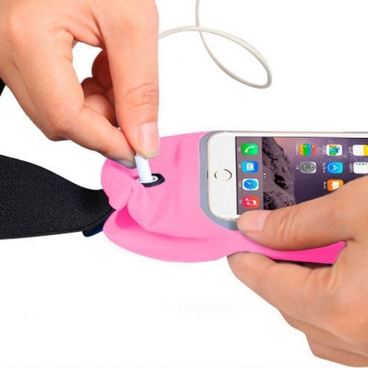 Coole pinke Universal-Gürteltasche aus Neopren für 5,5 - 6,7 Zoll Smartphones