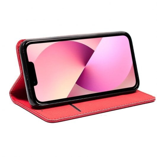 Coque iPhone 13 Cool Flip Cover Rouge Lisse