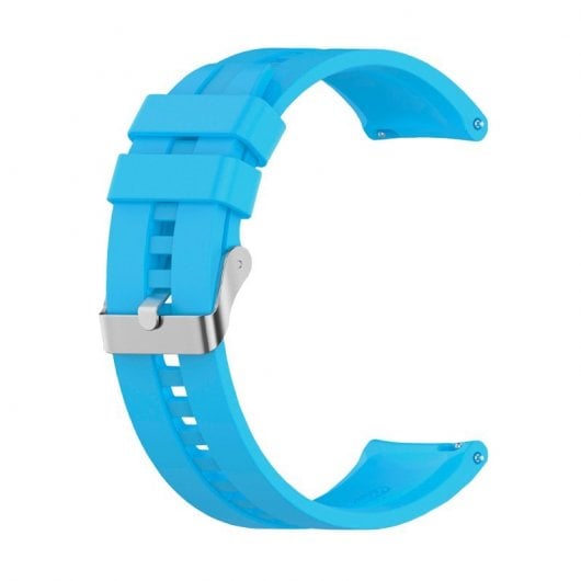 Cooles Universalarmband, 22 mm, hellblaues Gummi, Amazfit GTR / Stratos / Huawei / Samsung / COOL Bristol / Sunset