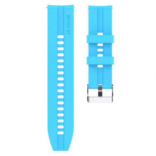 Cooles Universalarmband, 22 mm, hellblaues Gummi, Amazfit GTR / Stratos / Huawei / Samsung / COOL Bristol / Sunset