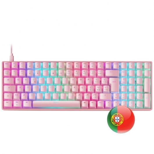 Mars Gaming MKULTRA Teclado Mecânico Rosa Switch Castanho Português