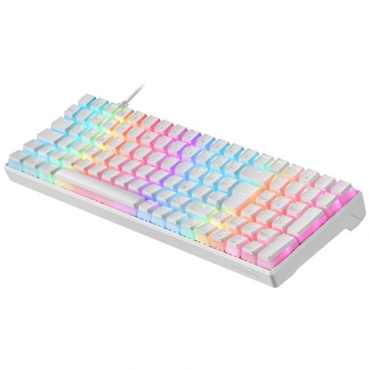 Mars Gaming MKULTRA Teclado Mecânico Branco Switch Azul Português