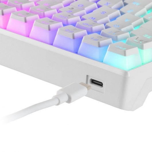 Mars Gaming MKULTRA Teclado Mecânico Branco Switch Azul Português