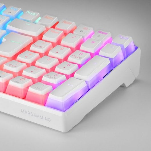 Mars Gaming MKULTRA Teclado Mecânico Branco Switch Azul Português