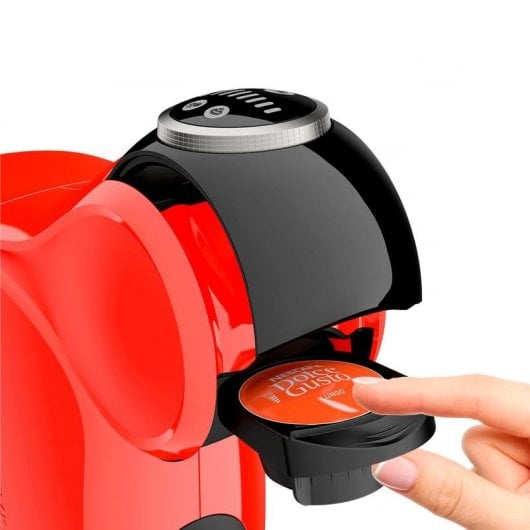 Cafetera à capsules DeLonghi EDG315.R Genio Plus 0,8L 15 bars, température réglable, arrêt auto