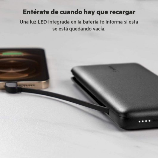 Belkin BoostCharge Plus Powerbank USB-C 10000 mAh con Cables Integrados Negra