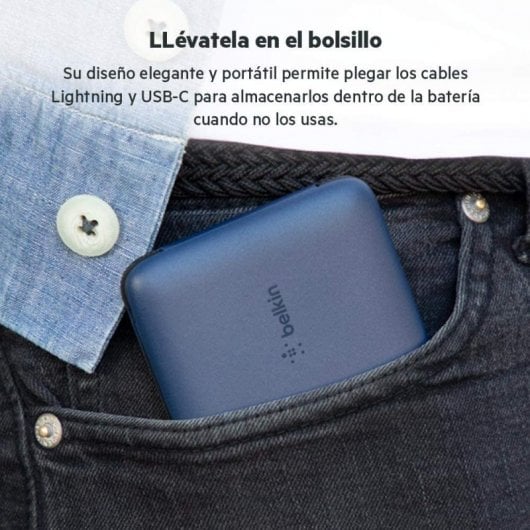 Belkin BoostCharge Plus USB-C Powerbank 10000 mAh mit integrierten Kabeln Blau