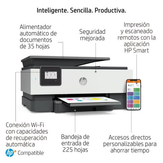 HP OfficeJet 8014e Impresora Multifunción Color WIFI Dúplex