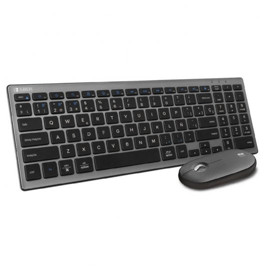 Subblim Pure Combo Extended Teclado + Ratón Bluetooth Negro/Gris