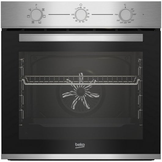 Beko BBSE12120XD Pack Horno Convencional 72L A Inox + Placa Vitrocerámica 3 Zonas Negra
