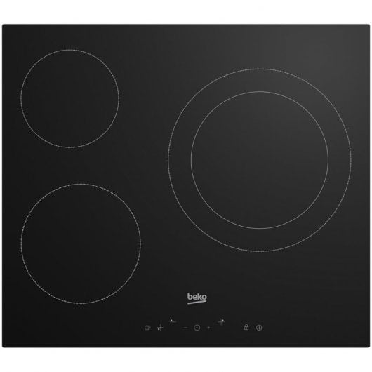 Beko BBSE12120XD Pack Horno Convencional 72L A Inox + Placa Vitrocerámica 3 Zonas Negra