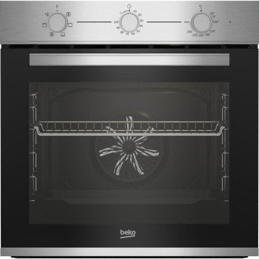 Beko BBSE12120XD Pack Horno Convencional 72L A Inox + Placa Vitrocerámica 3 Zonas Negra