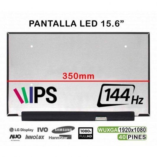 Pantalla LED 15.6" IPS 144Hz para Portátil HP Omen 15-DC/Gigabyte Aero 15-X9/Lenovo Legion Y530-15ICH