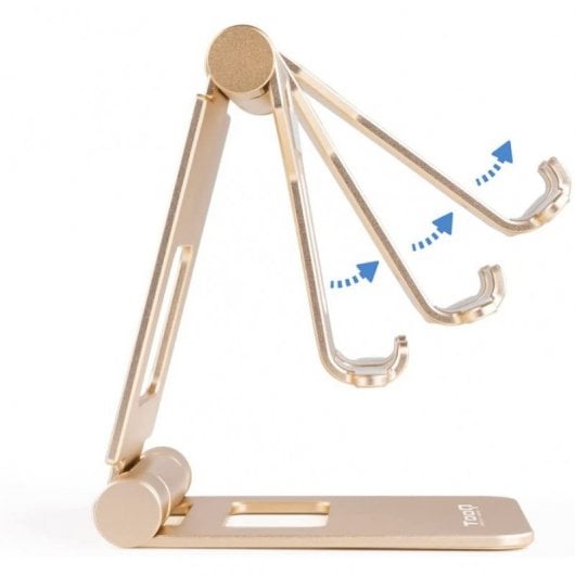 TooQ Soporte Ajustable para Smartphone/Tablet hasta 10" Oro