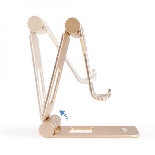 TooQ Soporte Ajustable para Smartphone/Tablet hasta 10" Oro