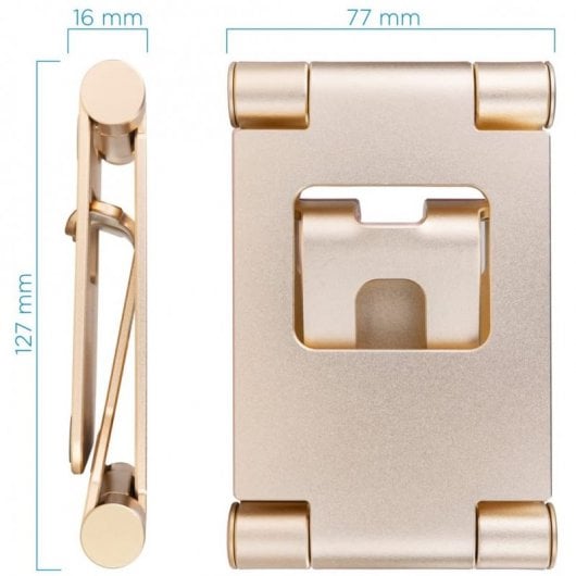 TooQ Soporte Ajustable para Smartphone/Tablet hasta 10" Oro