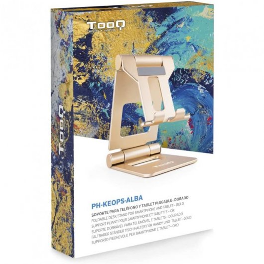 TooQ Soporte Ajustable para Smartphone/Tablet hasta 10" Oro