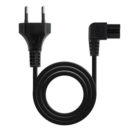 Câble d'alimentation coudé Nanocable CEE7Male vers C7 Femelle Noir 1,8m