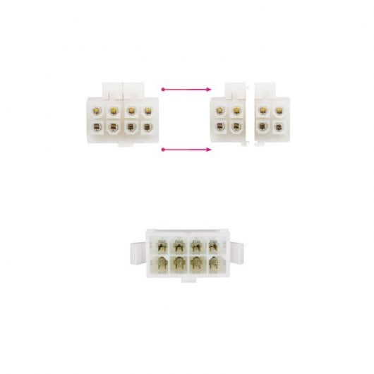 Cavo di alimentazione prolunga Nanocable per alimentatori 8 pin/H-4+4 pin/M 30 cm