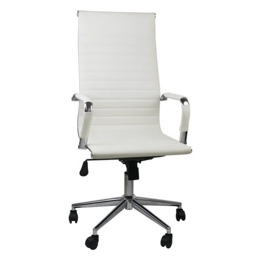 Thinia Home Elegance Cadeira de escritório com rodas Branco