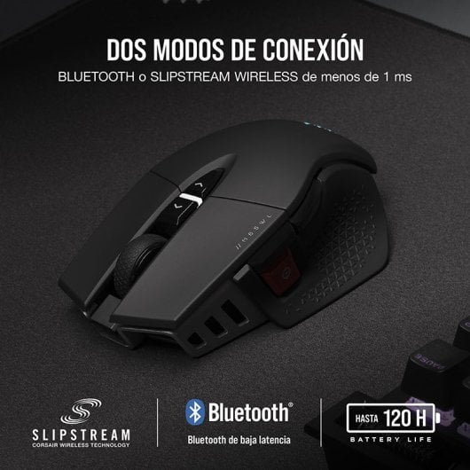 Mouse da gioco wireless ultra wireless Corsair M65 RGB 26.000 DPI nero