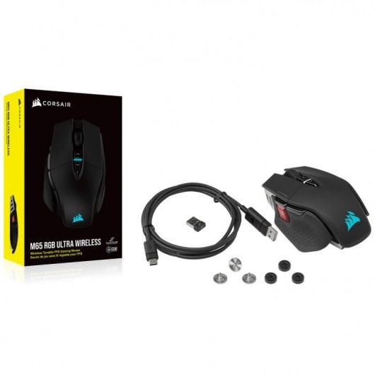 Mouse da gioco wireless ultra wireless Corsair M65 RGB 26.000 DPI nero