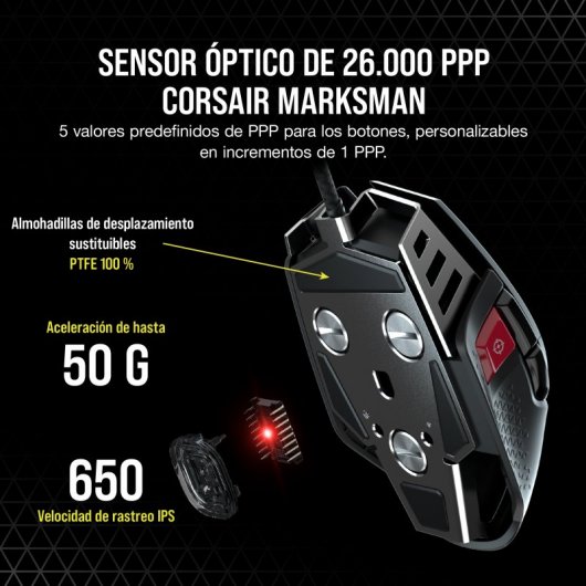 Mouse da gioco Corsair M65 RGB Ultra 26000DPI