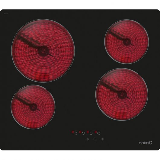 Cata T6204 Placa Vitrocerámica 4 Zonas 60cm Negra