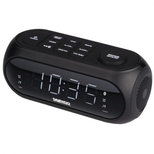 Daewoo DCR-460 Reloj Despertador Bluetooth Negro