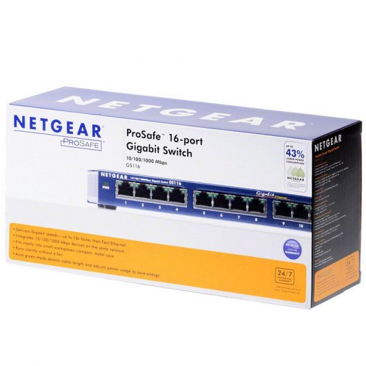 Netgear GS116 Switch No Gestionado 16 Puertos 10/100/1000