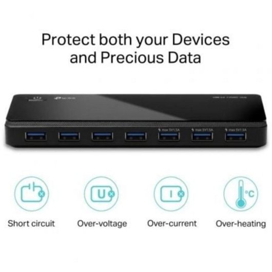 Hub USB TP-Link UH700 7 Ports USB 3.0 5 Gbps Noir