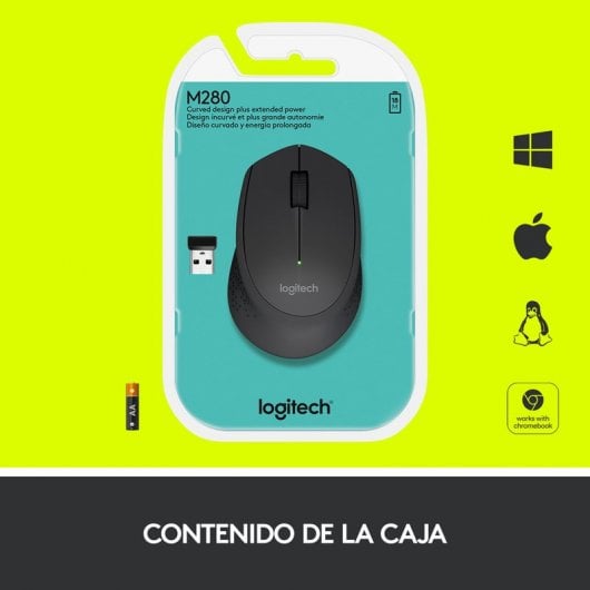 Logitech M280 mouse Mano destra RF Wireless Ottico 1000 DPI