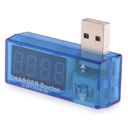 Comprobador/Medidor de Corriente y Voltaje USB