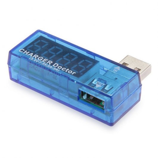 Comprobador/Medidor de Corriente y Voltaje USB