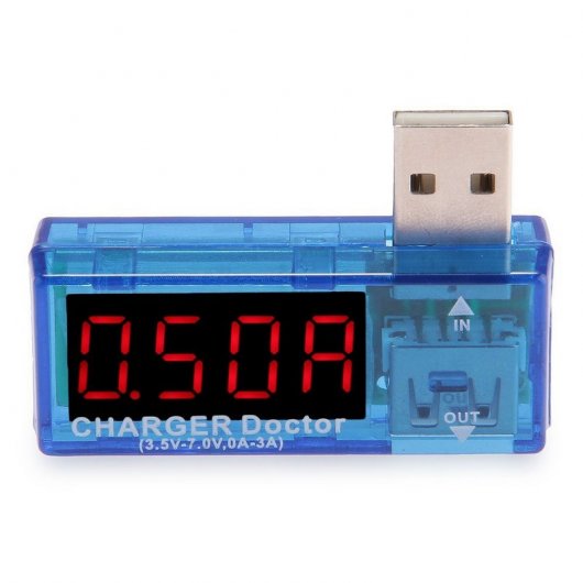 Comprobador/Medidor de Corriente y Voltaje USB