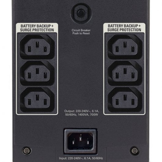 APC Back-UPS Unterbrechungsfreie Stromversorgung (USV) Line-Interaktiv 1,4 kVA 700 W 6 AC-Ausgänge