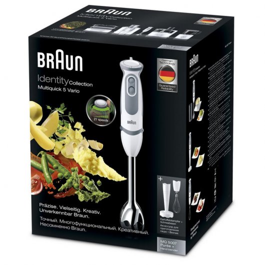 Braun Minipimer 5 MQ5007WH Batidora 21 Velocidades 750W