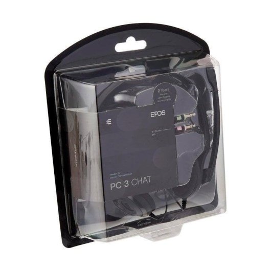 Cuffie Epos PC 3 Chat con cavo, doppio jack 3,5 mm, mono, cancellazione rumore, nero