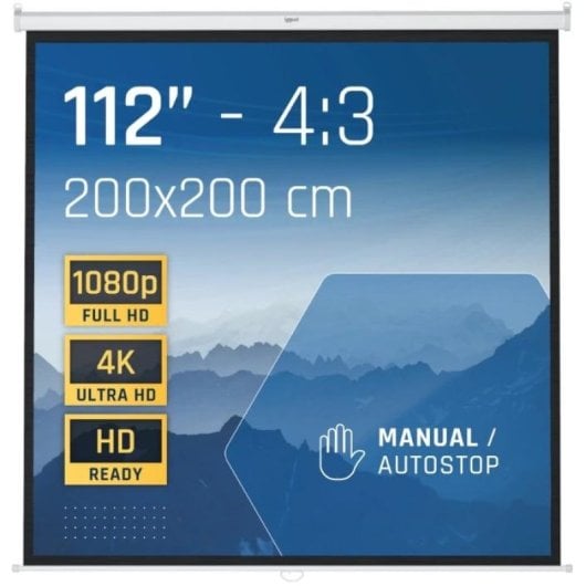 iggual Manual Screen 4:3 112" 200x200 cm