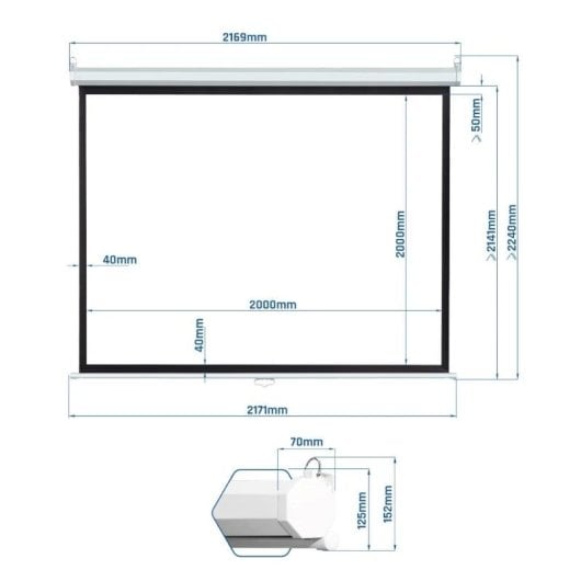 iggual Manual Screen 4:3 112" 200x200 cm